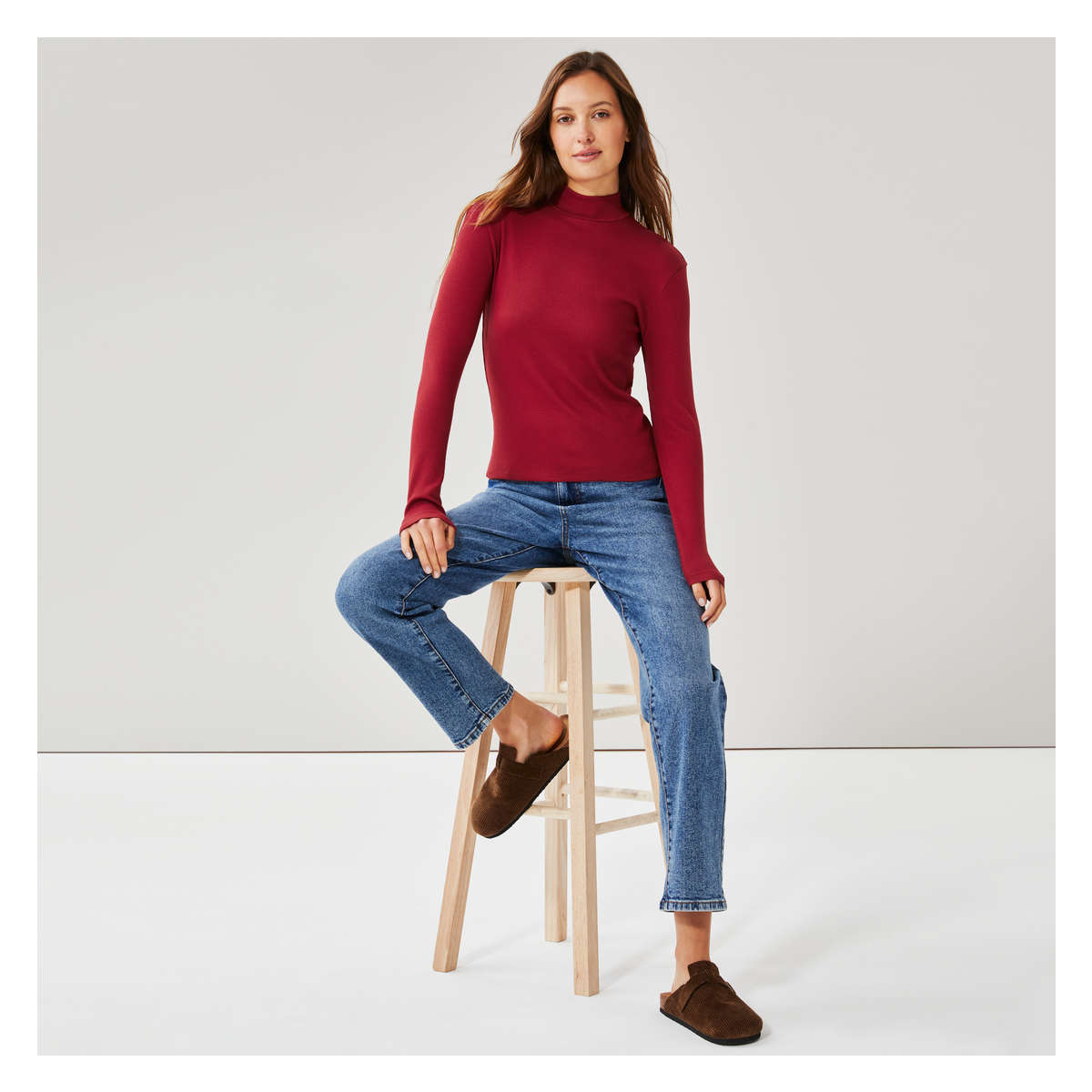 Mock neck long sleeve best sale